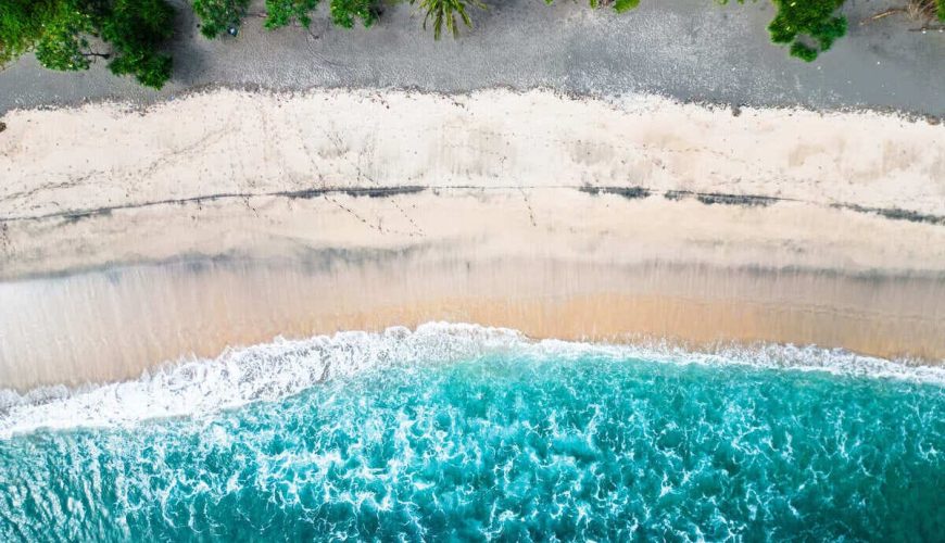 Aerial View Of A Beach In Colima, Mexico