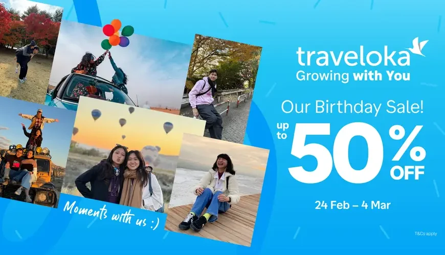 Traveloka’s Birthday Sale offers up to 50% off